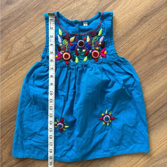 Hand-embroidered Toddler Girls Dress Authentic Guatemalan "Jardinita" Sundress - Picture 12 of 12